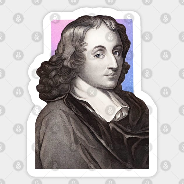 French Mathematician Blaise Pascal illustration Sticker by Litstoy 